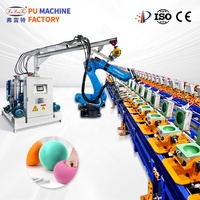 Línea de Producción Inteligente de Espuma de PU de Alta Presión para Aplicaciones de Bolas Silenciosas, Fabricación Inteligente con Vertido Automático Robótico