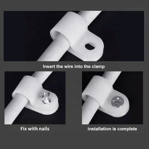 Nylon <strong>Plastic</strong> Fixed Cable <strong>Clip</strong> White Black Electrical Accessories ROHS Solar Panel Cable <strong>Clip</strong> <strong>Plastic</strong> R-shaped <strong>Plastic</strong> <strong>Clip</strong> - Product Image 3