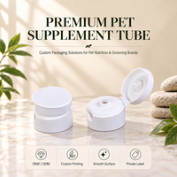 Emballage personnalisé en tube d'aluminium pour pâte nutritionnelle, avec bouchon à vis et tuyau en plastique pour compléments alimentaires pour animaux de compagnie (chats et chiens)