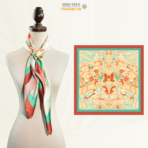 وشاح مربع مطبوع رقمياً بتصميم مائل بأقل سعر بالجملة، وشاح فاخر 100% من حرير التوت - Product Image 5