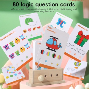 Bambini educazione precoce gioco di logica del bambino sviluppo del cervello pensiero formazione carta puzzle forma numero di corrispondenza giocattolo - Product Image 3