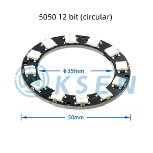 AI-KSEN WS2812 5050 RGB красочный светодиод со встроенным полноцветным драйвером, цветное световое кольцо, квадратный окружающий свет - Product Image 6