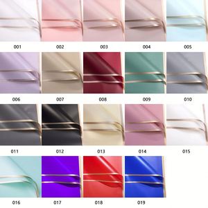 20PCS/PACK Gold Border Flower <b>Wrapping</b> <b>Paper</b> Phnom Penh Jelly Film Matte Translucent Waterproof <b>Paper</b> Bouquet Wrapped <b>Paper</b> - Product Image 6