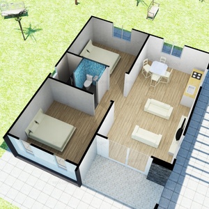 Casa Modular prefabricada de estructura de acero, casas prefabricadas a prueba de Hurricane, casa prefabricada con porche de coche - Product Image 5