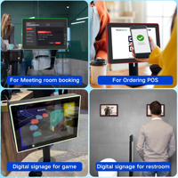 Tableta POE de 8 Pulgadas Personalizada para Montaje en Pared con Luz LED de Borde NFC Opcional, Sistema de Reserva de Salas para Uso Comercial