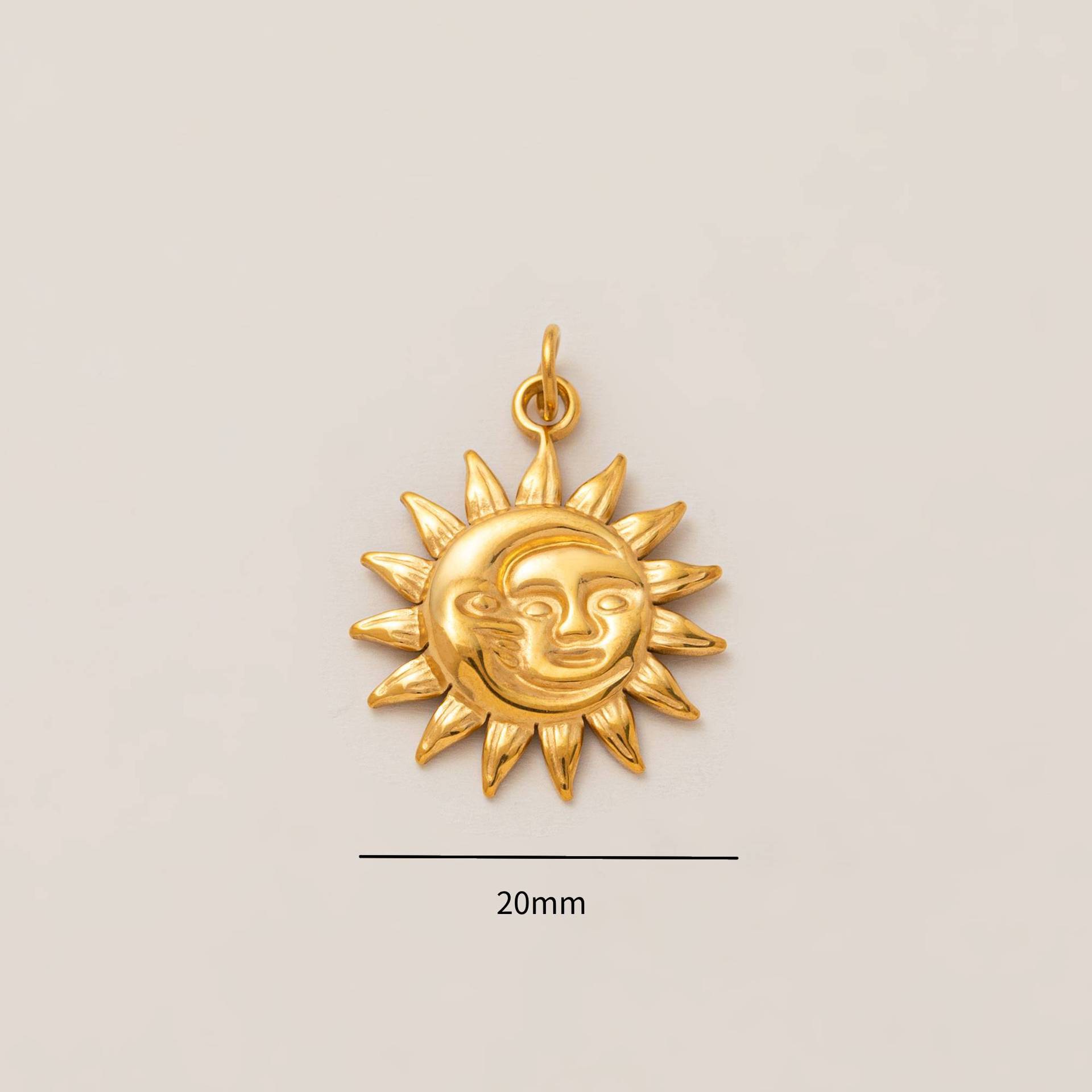 Pendentif soleil lune soleil