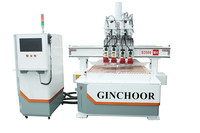 Fácil atc puerta de madera grabado de máquina de enrutador cnc de ginchoor