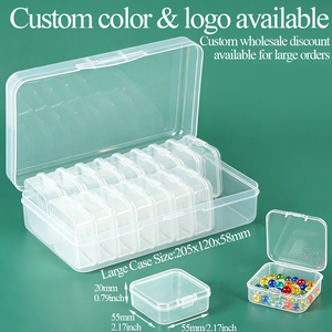 SUNSHING Factory Portable Transparent Plastic Craft Storage Organizer Box <b>Clear</b> Square Small Bead Craft Supply Storage <b>Container</b> - Product Image 4