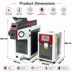 Saldatrice Laser YAG 300W per Gioielli, Saldatrice a Punti per Riparazione Anelli in Oro e Argento, Riempimento Fori, 1064nm - Product Image 3