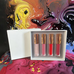 Vente en gros de rouge à lèvres liquide mat hydratant de mode coréenne personnalisé, tube <span class=keywords><strong>rose</strong></span> doré argenté, marque privée, <span class=keywords><strong>gloss</strong></span> à lèvres minéral - Product Image 3