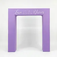 Arche photo 3D violette, cadre de porte en aluminium robuste de 32 mm, qualité de location pour événements de mariage bohèmes de luxe