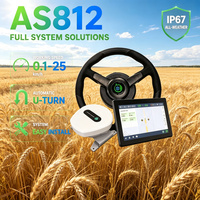 Sistem Kemudi Otomatis Traktor RTK GNSS GPS Autopilot Kit AS812 Layar 12.1 Inci Setir Elektrik Akurasi 2.5cm