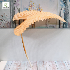 Abanico Artificial con hojas de palmera, planta <span class=keywords><strong>Tropical</strong></span> con tacto Real, decoración para el hogar y la boda, arreglo floral - Product Image 4