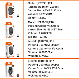 Souris sans fil JERTECH JR9 JR10 <span class=keywords><strong>JR11</strong></span> JR12, fabrication en usine, vente en gros, récepteur USB 1200 DPI, échantillon de bureau, 2,4 G - Product Image 2