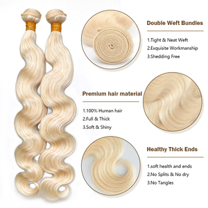 Extensiones de Cabello Humano Virgen Indio Rubio Ondulado - Paquetes de Cabello de Donante Único con Doble Trama y Mínima Caída - Product Image 2