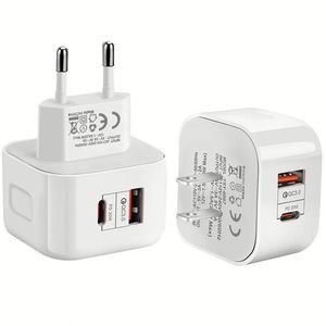 อะแดปเตอร์ชาร์จเร็วแบบ Type C 20W USB C รุ่นขายดีที่สุดปี 2025 สำหรับโทรศัพท์มือถือ รองรับ UK EU US PD QC3.0 ชาร์จผนังแบบ USB - Product Image 1