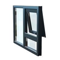 Profil de fenêtre d'auvent insonorisé de fenêtre en aluminium de villa de conception moderne faite sur commande de haute qualité pour la persienne ouverte de balançoire de cuisine extérieure