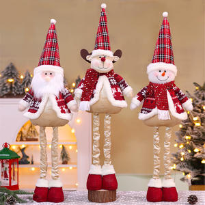 Décorations de Noël Père Noël Bonhomme de neige Renne Ornements de Noël Bonne année Poupées de Noël Décorations d'intérieur - Product Image 1