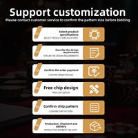 Jetons de poker Texas Hold'em en céramique UHUY personnalisables pour salle de jeux, double face, conception gratuite, support de jetons de décision, fabriqués en Chine