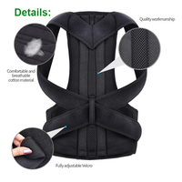 Nouvelle Ceinture de Maintien Dorsal Unisexe Taille XXL 2-en-1 Ajustable, Correcteur de Posture Adulte, Support pour le Dos