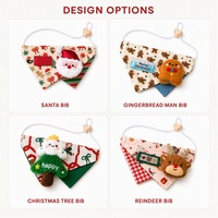 Écharpe triangulaire en peluche de Noël pour animaux de compagnie, accessoire de collier pour chien et chat pour les fêtes