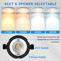 Spot encastré moderne à LED, homologué incendie, norme européenne, AC 220-240V, indice de protection IP65, 5W/7W, CCT réglable, pour intérieur