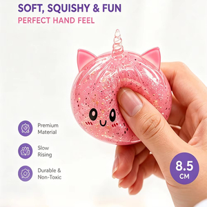 Juguete Sensorial Antiestrés de Unicornio Grande con Lentejuelas y Cuentas de Agua, para Apretar y Aliviar el Estrés - Product Image 5