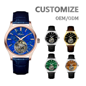 Reloj automático para hombre, tourbillon volante genuino, de lujo, esqueleto, con reserva de marcha, cristal de zafiro, resistente al agua - Product Image 6