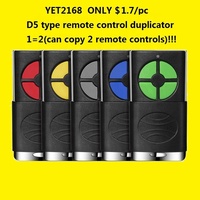 YET2168 Télécommande sans fil 433.92/315MHz pour porte de garage ABS bouton RF porte-clés