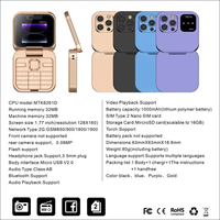 Teléfono Móvil I16 Pro con Tapa Plegable para Dama de 1.77", Dual SIM, MP3, Voz Mágica, Linterna, Marcación Rápida, Celular Tipo Concha para Personas Mayores