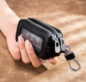 Porta Llaves de Cuero con Cierre, Doble Capa, Mini Funda para Llaves de Coche, Accesorio de Moda para Hombre y Mujer - Product Image 4
