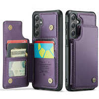 Étui de protection complet CaseMe, étui en cuir PU de luxe avec porte-cartes, fermeture magnétique RFID, antichoc, étanche pour téléphone portable S24