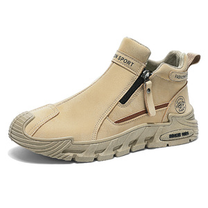 Chaussures de travail mi-hautes à enfiler avec fermeture éclair latérale, durables, antidérapantes, pour la randonnée en plein air - Product Image 4