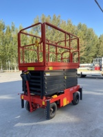 JIAYAO Mini-élévateur à ciseaux hydraulique électrique vertical fiable, 20m, en acier, capacité 500kg, batterie 12V, vitesse 4,5m/min, 2 pieds