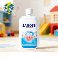 Enjuague Bucal Sanossi 248ml Portátil Antiséptico con Sabor a Menta Fresca Sin Alcohol para el Cuidado Bucal Diario, Alivio Duradero del Mal Aliento, OEM