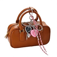 Porte-clés Cœur OEM en Alliage avec Impression UV, Design Sécurité Vintage Tendance, Breloque de Sac à Main pour Femmes