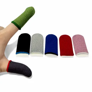 ALLESD Carbon Fiber Gaming Finger Sleeve Non-Scratch Sensitive Mobile Touch Screen Sweat Proof Game Finger Cover