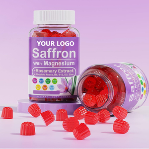 OEM/ODM suplemen Herbal safron Gummies Natural ekstrak safron & <span class=keywords><strong>Rhodiola</strong></span> <span class=keywords><strong>Rosea</strong></span> untuk fokus & istirahat, kesehatan saraf - Product Image 1