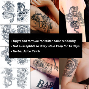 Ecológico hombres mujeres arte corporal medio brazo <span class=keywords><strong>pierna</strong></span> tatuajes temporales manga impermeable tatuaje pegatina - Product Image 5