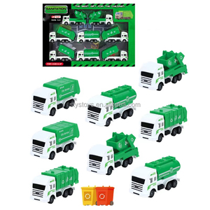 <strong>Mini</strong> Scale Unisex Toy Vehicle Set 8Pcs Sanitation <strong>Garbage</strong> <strong>Truck</strong> Pull-back City Services Vehicle Toy Set Kids Car Model - Product Image 5