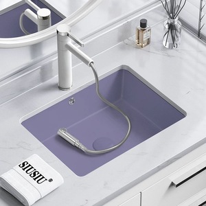Light luxury light purple stainless steel embedded antibacterial and <b>scratch</b> resistant drain basket set kitchen sink - Product Image 4