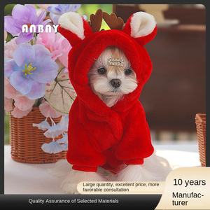 Küçük Köpekler İçin Amberie Kırmızı Kışlık Lüks Evcil Hayvan Süveteri, Schnauzer Teddy Ceket - Product Image 2