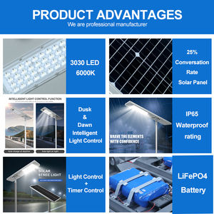 Lampe de route solaire Led intégré tout-en-un, 200/250w, Aluminium, streetwear, <span class=keywords><strong>prix</strong></span> d'usine, nouveau modèle - Product Image 3