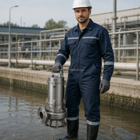 Pompe submersible pour eaux usées en acier inoxydable 316, résistante aux acides, 3,7 kW, 5,0 CV, 440 V, haute pression, haute levée, ensemble de pompes à eau chimique