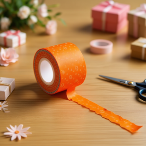 อิลัน ซินต้า โปโคลิน่าริบบิ้น 1.0 ซม.x10 หลา เทปตกแต่งงานฝีมือผ้าป๊อปลินสีส้ม - Product Image 2