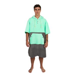 Stock Microfibra Cambio de playa Bata Traje de neopreno Cambio de Poncho Toalla con capucha Bata Surf Poncho Ropa deportiva Rectángulo Impreso - Product Image 1