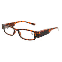 Lunettes de lecture LED durables unisexes noires avec verres transparents en PC pour visages carrés - Danleiyuan Grossiste