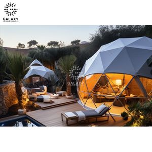 Amplia ventilación <span class=keywords><strong>Domo</strong></span> glamping <span class=keywords><strong>mini</strong></span> evento antichoque 400 personas camping carpa de cúpula geodésica en Canadá - Product Image 1