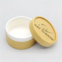 Pot d'emballage cosmétique vide imprimé avec logo personnalisé, biodégradable, cylindre rond, tube de crème déodorante, boîte en carton kraft, pot en papier