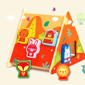 Cube d'activités en bois pour bébé, jouet sensoriel éducatif Montessori, blocs sécuritaires pour enfants, cadeau pour nourrissons - Product Image 3